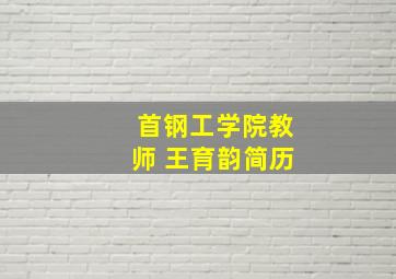 首钢工学院教师 王育韵简历